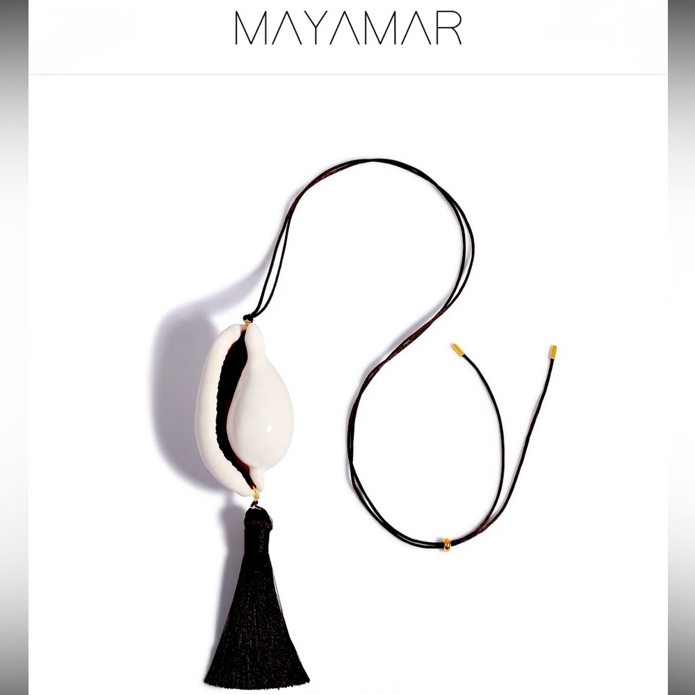 New! Mayamar Sienna Shell Necklace in White and Black